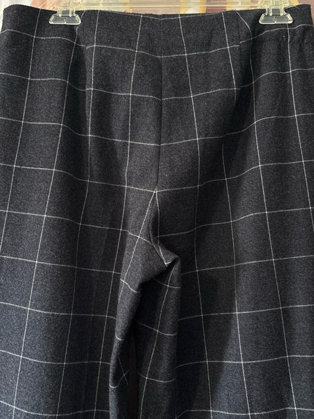 Rachel Zoe Charcoal Windowpane Flat Front Dress pants for wearing to work&dinner - Picture 4 of 6